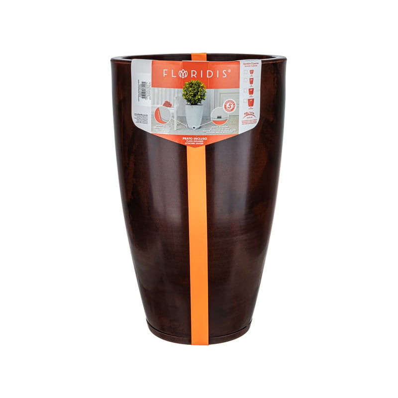 Floridis - Macetero Marron Marmol Amsterdam 65 Cm Alto