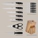 thumbnail image 3 of Juego de cuchillos para cubiertos Martha Stewart Greeley, 14 piezas con bloque, 3 of 7