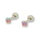 thumbnail image 1 of Aros Punto Luz Zirconio Tornasol 3mm Cuadrado, 1 of 3