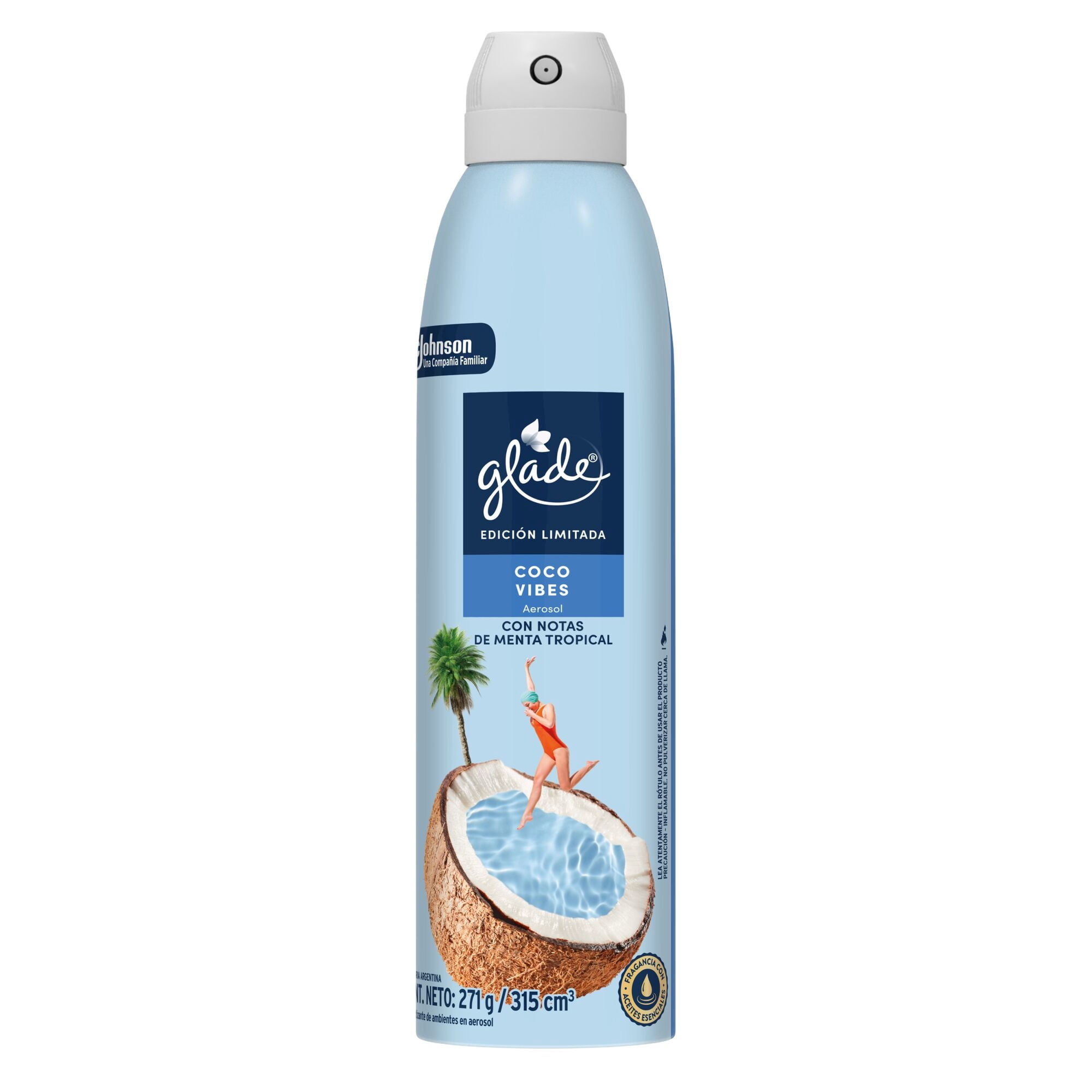 Desodorante Ambiental Aerosol Coco Vibes Lata 315 ml Glade
