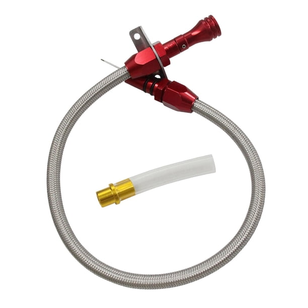Varilla de Nivel de Líquido de Transmisión, Fácil de Instalar, Repuesto para Reparación de Automóviles, Tubo Flexible de Acero Inoxidable para 700R4 T Rojo
