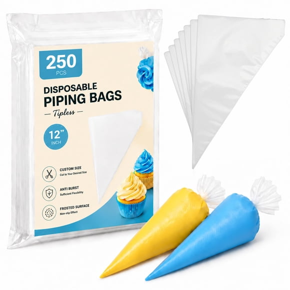 Bolsas de repostería HeatPure 30 cm, paquete de 250, desechables sin punta