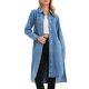 thumbnail image 1 of INSPIRE CHIC Vestido de Mujer Denim con Botones, Dobladillo Curvado, Manga Larga, Midi, Camisa de Mezclilla, Talla L, Azul Claro, 1 of 6