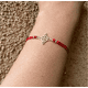 thumbnail image 3 of Pulsera nudo brujas hilo rojo plata fina, 3 of 3