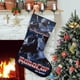 thumbnail image 1 of Robocop Tema: Calcetines de Navidad, fino lino blanco para colgar en escaleras y chimenea, decoración navideña para el hogar, regalo de Navidad.54cm×38cm, 1 of 5