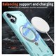 thumbnail image 2 of For Apple iPhone 16 Funda con Soporte de Anillo en O Magnético Invisible, a Prueba de Golpes, Azul Claro, para iPhone 16, 2 of 6