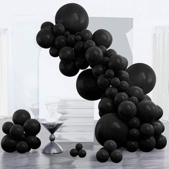 PartyWoo globos negros 152 piezas kit para arco 46-46 cm