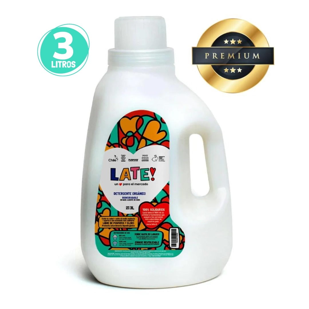 Late! - Detergente Orgánico Biodegradable 3l