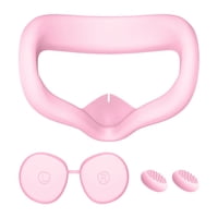 Cubierta Facial Y Cubierta De Lente Aaronmei Compatible Meta Quest 3S Rosa