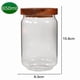 thumbnail image 3 of Recipiente de Almacenamiento de Vidrio Hermético Frasco de Alimentos con Tapa de Madera 650ml, 3 of 7