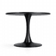 thumbnail image 3 of Mesa Redonda Negra 80x74 Cm Minimalista Base Metalica, 3 of 8