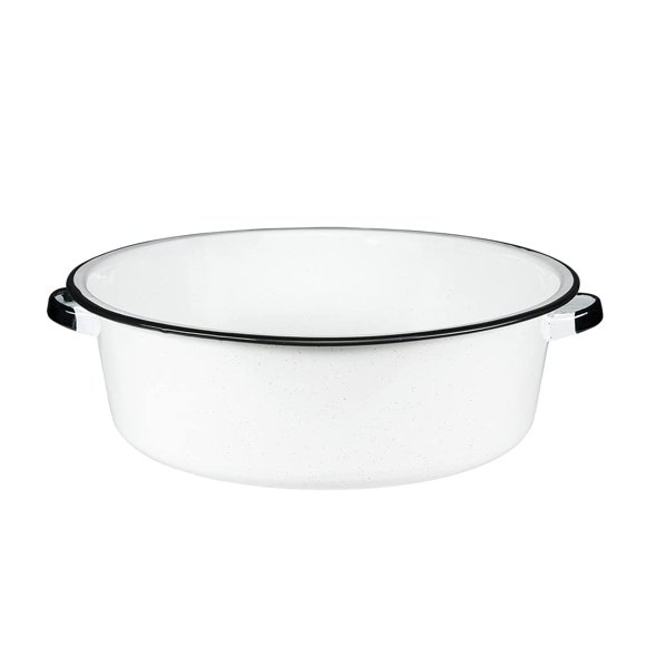 Sartén Granite Ware de acero esmaltado de 15 cuartos de galón, blanco