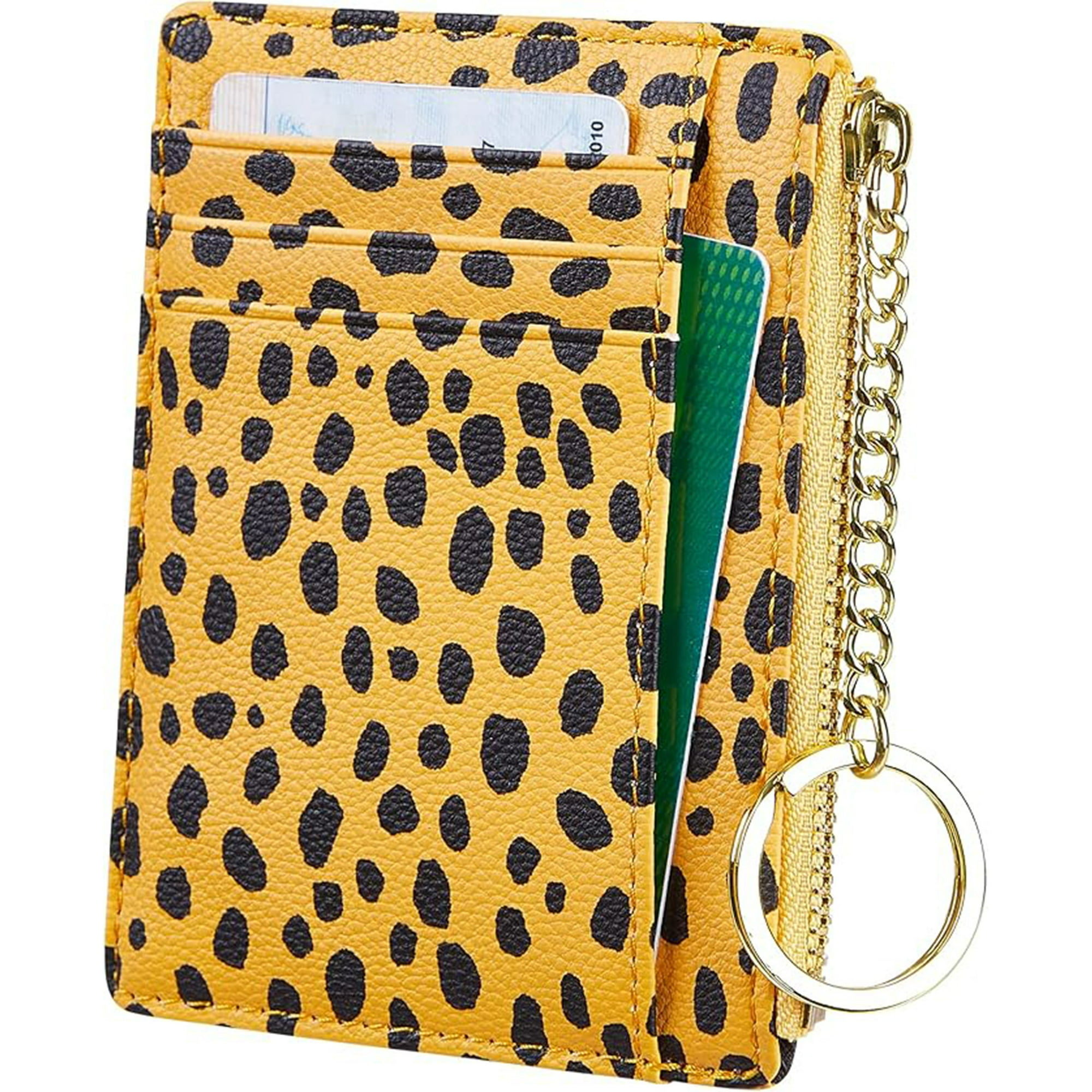 Veat00l - Bolsa De Tarjetas De Bolsillo Para 8 Tarjetas, Minimalista, Billetera De Diseño Ultradelgado, Con Llavero