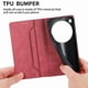 thumbnail image 2 of Funda tipo cartera con bloqueo RFID para Xiaomi 15 Ultra Con tapa abatible, portatarjetas, cierre magnético, TPU y soporte Rojo, 2 of 6