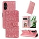 thumbnail image 2 of Funda tipo cartera FOXDOCK para OnePlus Nord CE 3 , diseño girasol en relieve, cuero PU, cierre magnético, soporte y tarjetero, 2 of 5