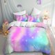 thumbnail image 1 of Purple Unicorn Full Bedding Set for Kids Boys Girls Glitter Galaxy Unicorn Duvet Cover 3 Piece Space Unicorn Comforter Cover, 1 of 5