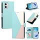 thumbnail image 1 of Cartera Plegable para Motorola Moto G73, PU Tricolor con Ranuras, Verde, 1 of 6