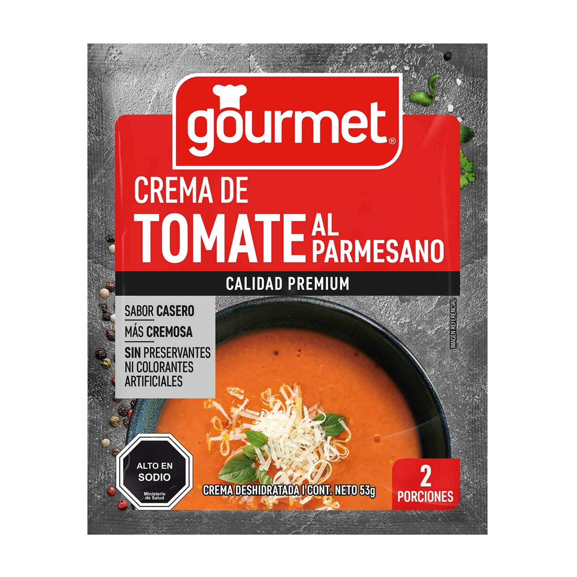 Crema De Tomate Premium (2 Porciones) Sobre 53 g Gourmet