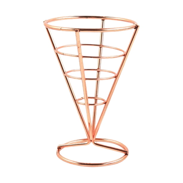 Soporte Para Patatas Fritas, Soporte Para Conos De Comida, Soporte Para Freír A La Moda Para Picnic, Buffet, Café, Oro Rosa