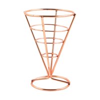 Bothyi - Soporte Para Patatas Fritas, Soporte Para Conos De Comida, Soporte Para Freír A La Moda Para Picnic, Buffet, Café, Oro Rosa