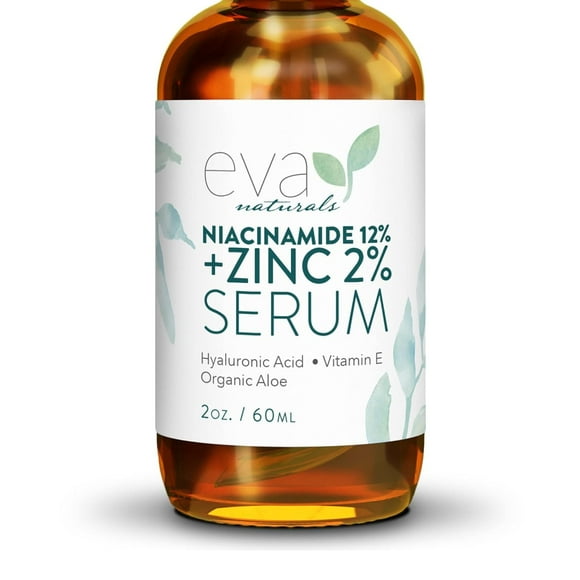 Sérum Eva Naturals con niacinamida 12% y zinc 2% con ácido hialurónico