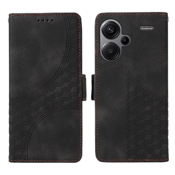 Carcasa FOXDOCK Xiaomi Redmi Note 13 Pro Plus 5G de cuero PU, diseño acolchado clásico, protección contra caídas y rayones