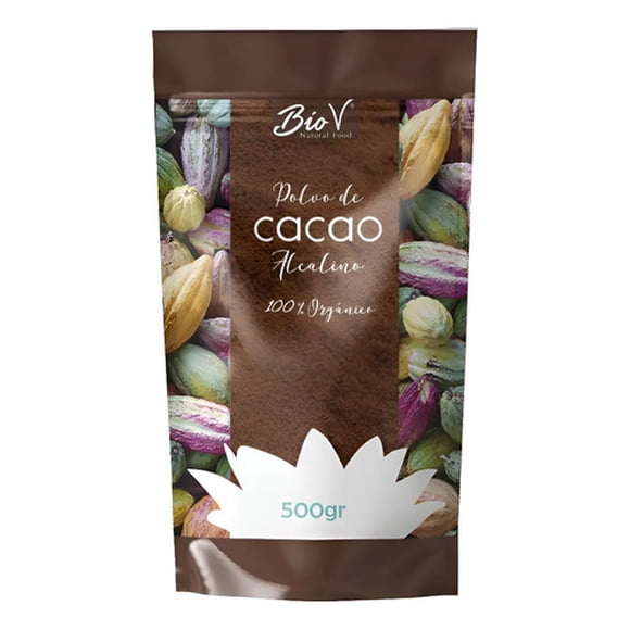Cacao Alcalino 500g Orgánico Vegano Sin Gluten Biov Cacao