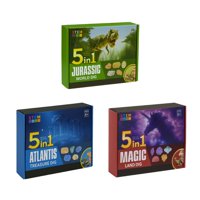 Fliperex - Set 3 Kit De Excavación 5 En 1 Juguete Educativo Infantil Negro