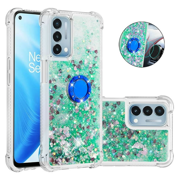 Funda Para Oneplus Nord N200 5g Con Brillo Líquido, Protección Completa Y Soporte De Anillo Giratorio