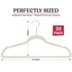 thumbnail image 2 of Perchas de ropa LDC LUX pack de 30 blancas de terciopelo antideslizante, 2 of 9