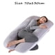 thumbnail image 5 of Almohada para embarazadas, almohada en forma de U desmontable y lavable, cojín grande, almohada de cintura, 5 of 5