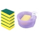 thumbnail image 2 of Dispensador De Jabón Para Platos Y Soporte De Esponja Con 6 Esponjas Práctico Para Fregadero De Hotel Violeta, 2 of 3