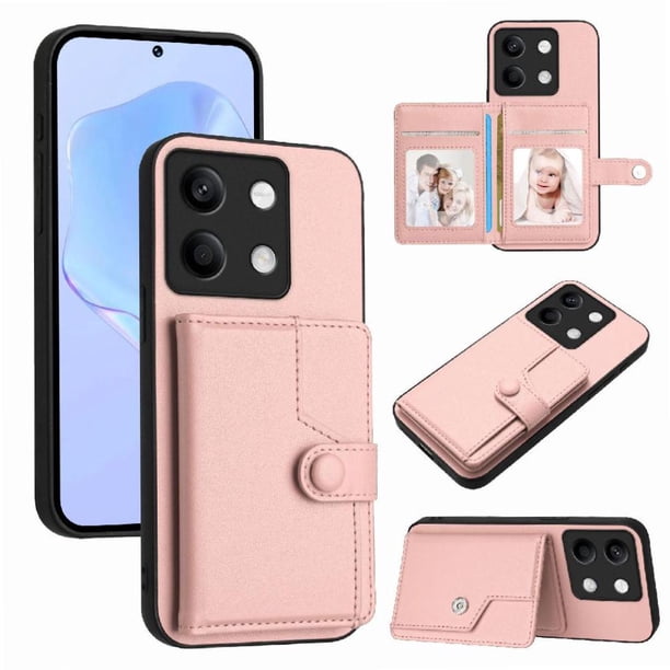FOXDOCK Funda para Xiaomi Redmi Note 13 5G con Bloqueo RFID - Diseño Elegante con Cierre de Botón