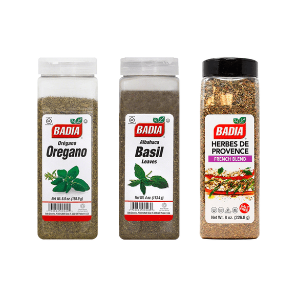 Pack Mediterráneo Badia – Orégano, Albahaca y Hierbas de Provence
