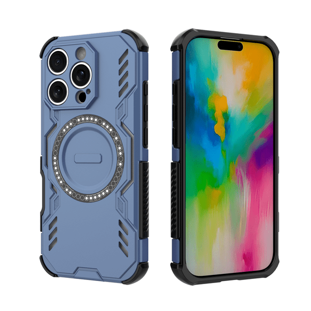 Funda FOXDOCK para iPhone 16 Pro , magnética, resistente a golpes, con soporte, unisex, carga inalámbrica