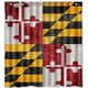 thumbnail image 1 of Cortina de ducha con la bandera del estado de Maryland, juego de cortina de baño con ganchos, tamaño 66 x 72 pulgadas, 1 of 3