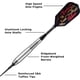 thumbnail image 2 of Darts Viper Fatal Shot, 18 g, punta blanda, con funda para dardos Casemaster, 2 of 9