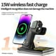 thumbnail image 5 of Estación de carga inalámbrica 3 en 1 de 15 W para iPhone Apple Watch AirPods con imán, ángulo ajustable, diseño plegable, luz nocturna y protección contra sobrecarga-Negro, 5 of 7