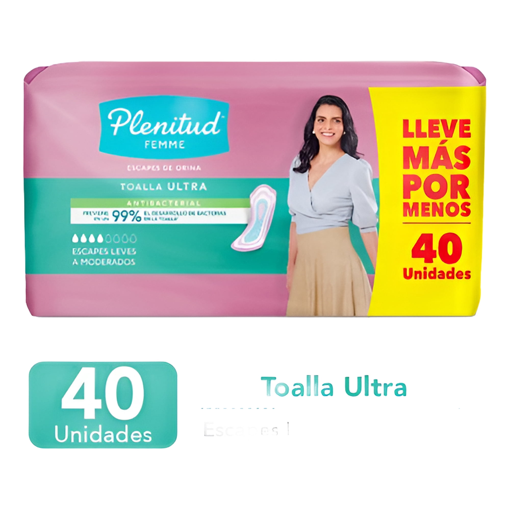 Toallas Femeninas Plenitud Incontinencia Nocturna