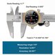 thumbnail image 3 of Calibrador de dial WeldingStop 15 cm, precisión 0,001 pulgada, acero inoxidable, 3 of 6