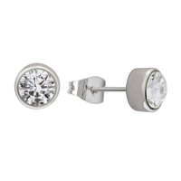 La Garza - Aros Plata Mujer Punto De Luz Circon Blanco