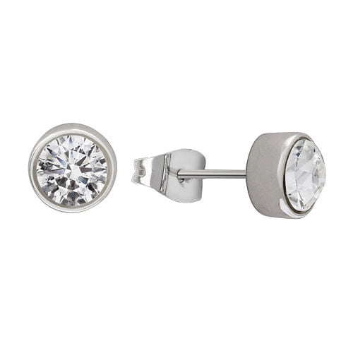 La Garza - Aros Plata Mujer Punto De Luz Circon Blanco