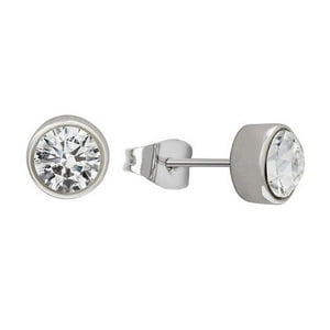 La Garza - Aros Plata Mujer Punto De Luz Circon Blanco