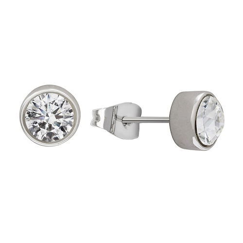 La Garza - Aros Plata Mujer Punto De Luz Circon Blanco