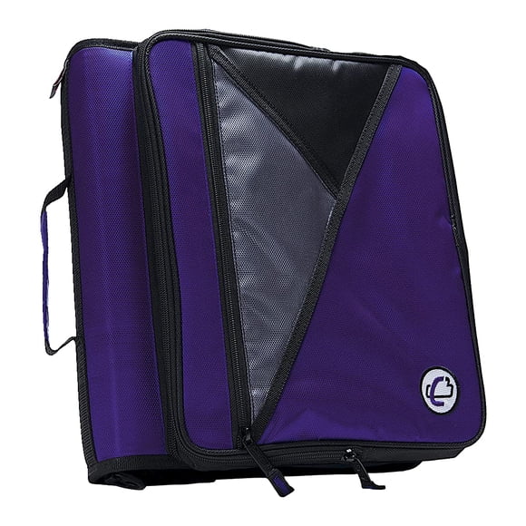 Carpeta con cremallera para portátil Case-it Universal de 2 pulgadas, color morado