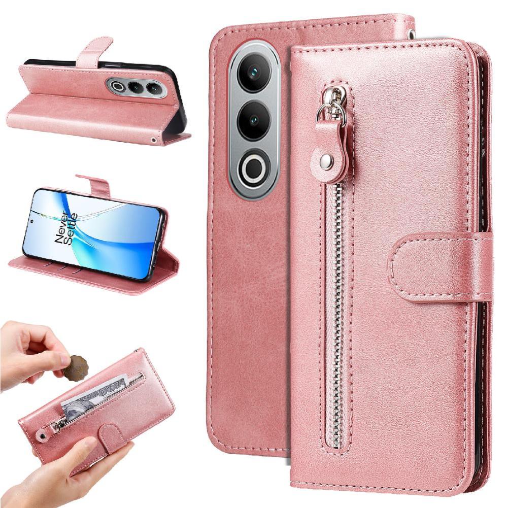 Gangxun - Funda Con Cremallera Para Oneplus Nord Ce 4 5G, Carcasa Cartera De Cuero Pu Con Soporte Y Tarjetero