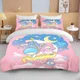 thumbnail image 1 of Sanrio Little Twin Stars Printed Soft Bedding Set Duvet Cover Anime Quilt Adult Kids Birthday Gift Full Size Bedding Set Luxury Bed Sheets, 1 of 5