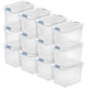 thumbnail image 1 of Sterilite Caja con Cierre 12 Paquetes, Contenedores de Almacenamiento Bajo la Cama con Tapa, Plástico Transparente, 25 Cuartos - Contenedores Resistentes para Organizar en Clóset, Baño y Oficina, 1 of 9