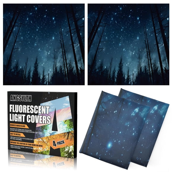 Cubiertas para luz fluorescente ANGSYLTH de 60 x 60 cm - 4 piezas