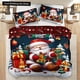 thumbnail image 1 of x1916 Bed SheetsChristmas Bedding Set - Santa Snowman Print Duvet Cover and Pillowcases, Breathable Polyester, Machine Washable - Perfect 3-Piece Bedding Set (1 Duvet Cover + 2 Pillow Shams) nj1916, 1 of 5